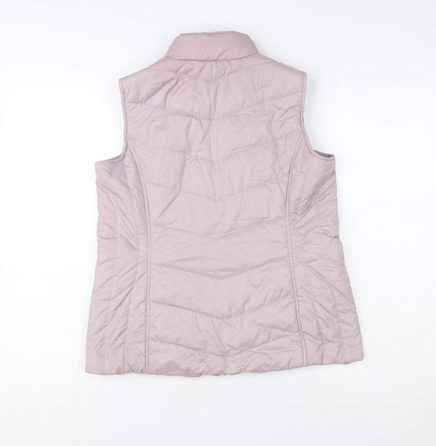 Bonmarché Women Pink Size 10 Padded Lightweight Zip Waistcoat