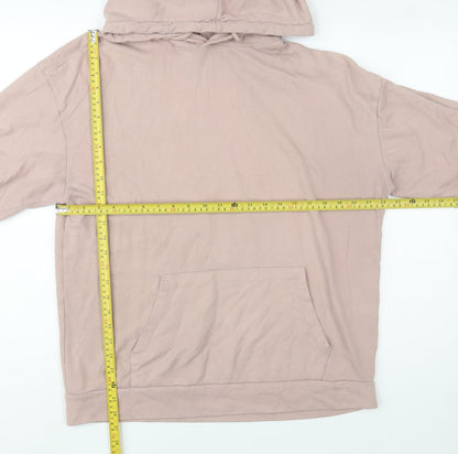 Back view of Zara Man Pink Short Sleeve Pullover Hoodie, size L