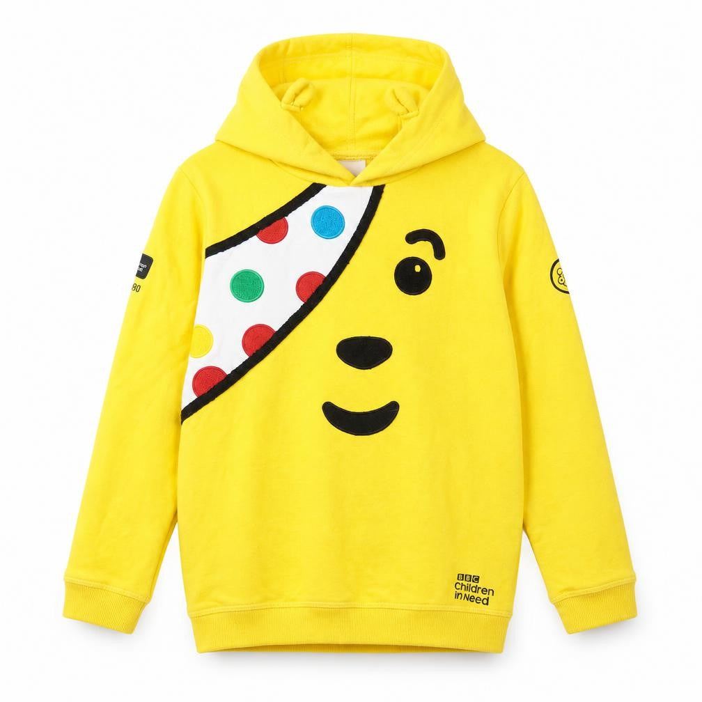 BBC Children in Need Girls Yellow Pudsey Bear Pullover Hoodie 11-12 Years