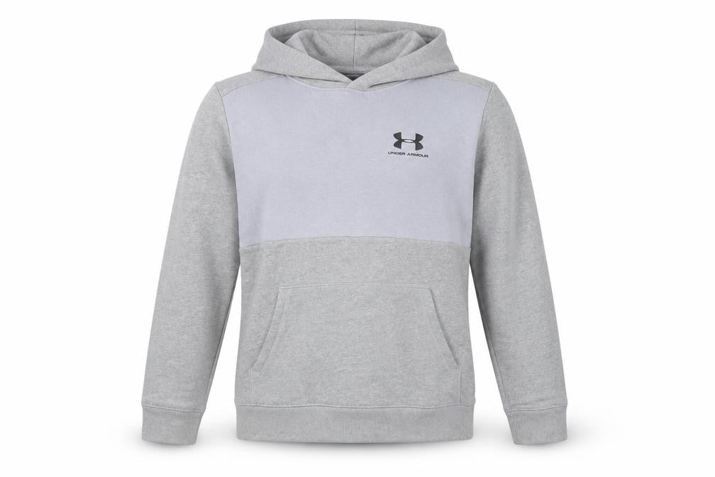 Under Armour Boys Grey Pullover Hoodie 13-14 Years Fleece ColdGear