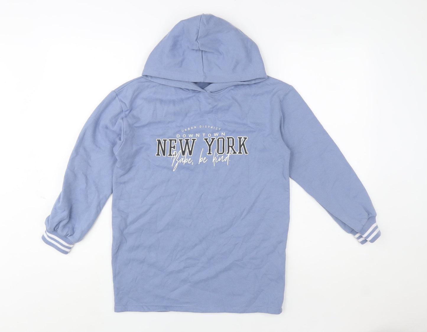 Candy Couture Girls Blue Pullover Hoodie 10 Years Graphic Print