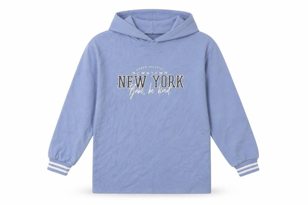 Candy Couture Girls Blue Pullover Hoodie 10 Years Graphic Print
