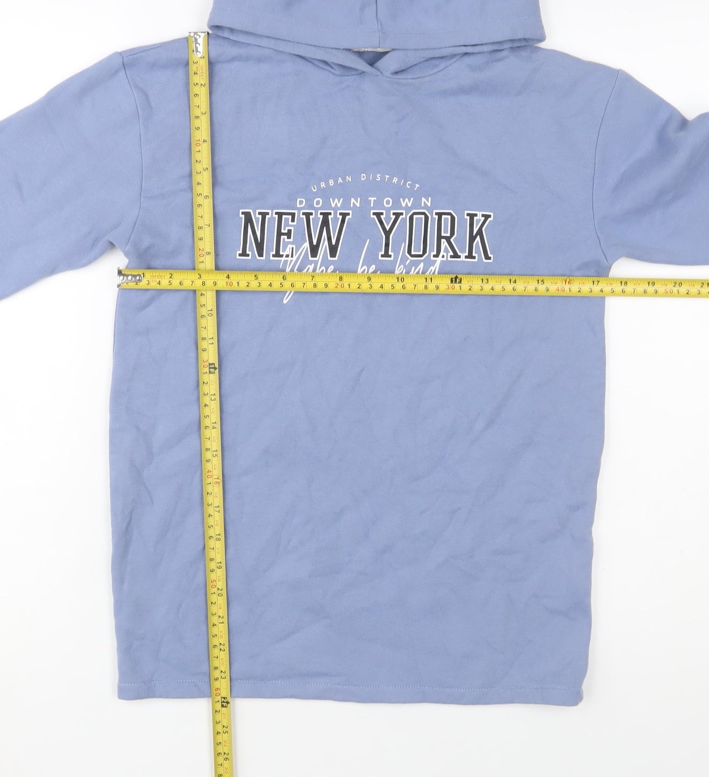 Candy Couture Girls Blue Pullover Hoodie 10 Years Graphic Print