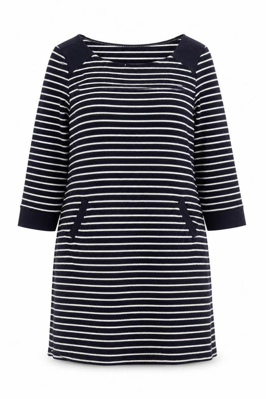 Marks & Spencer Women Blue Striped Shift Dress Size 14