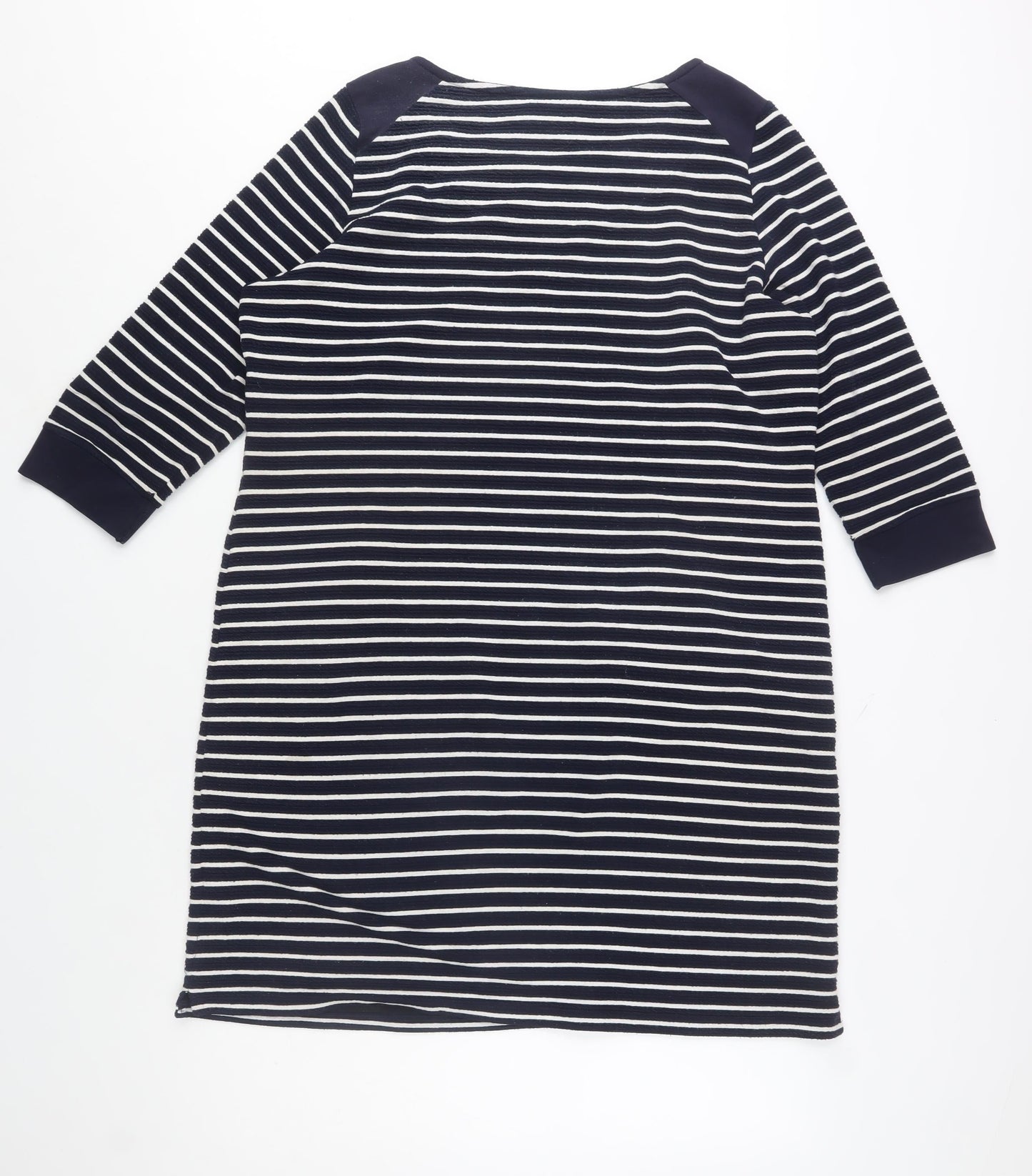 Marks and Spencer Women Blue Striped Shift Dress Size 14