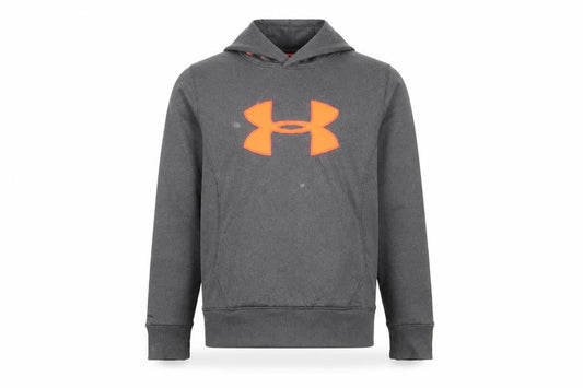 Under Armour Mens Grey Pullover Hoodie M ColdGear Logo Sportswear