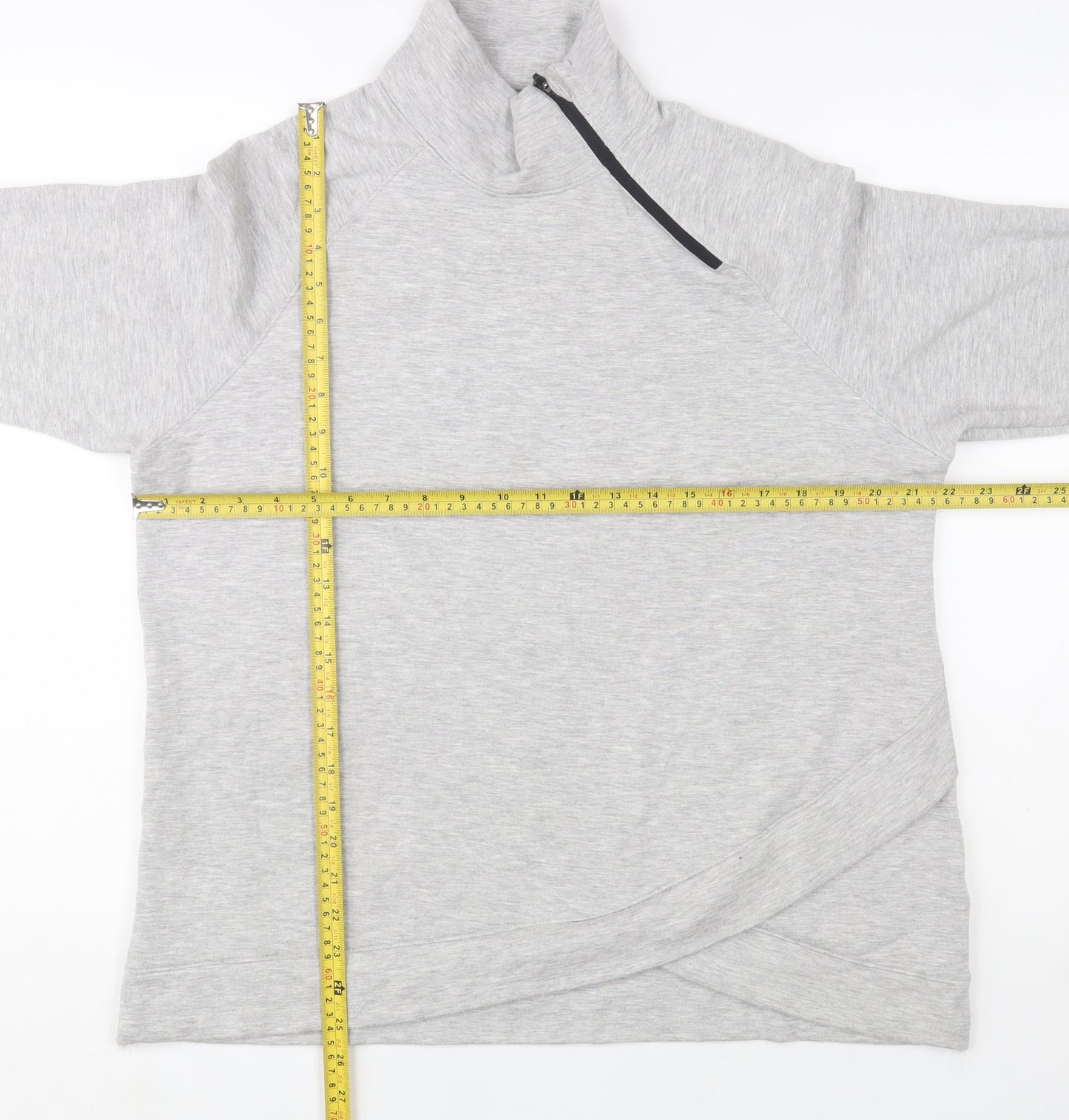 Aurique Women’s Grey 1/4 Zip Pullover Sweatshirt Size L