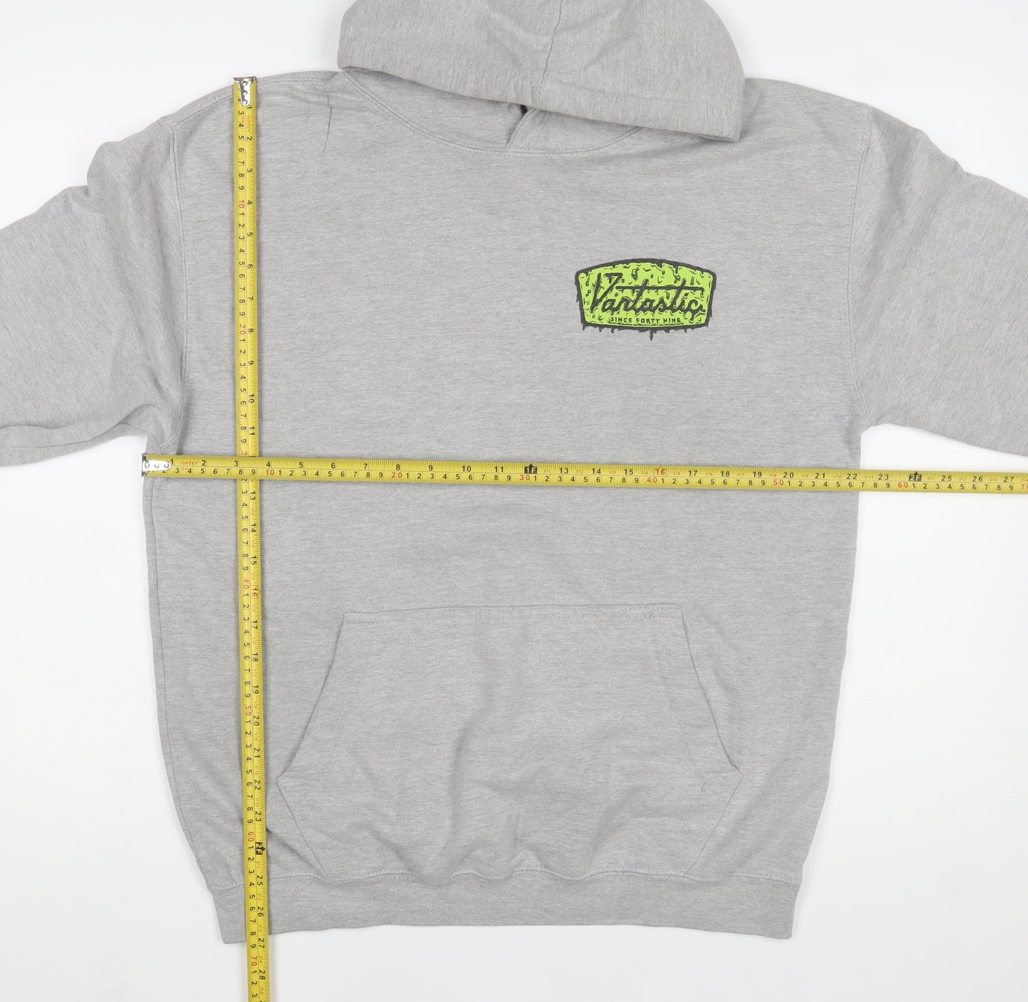 Avidsbrands Mens Grey Pullover Hoodie L Graphic Logo Sweatshirt