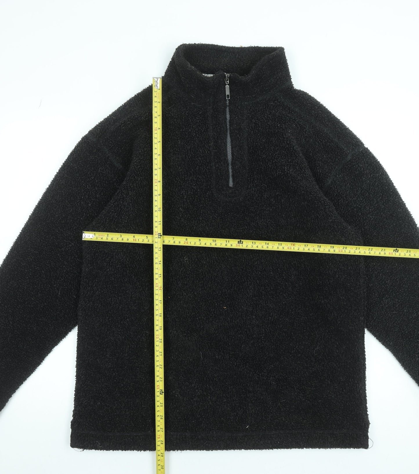 Mackays Men's Black Fleece 1/4 Zip Pullover Sweatshirt Size S