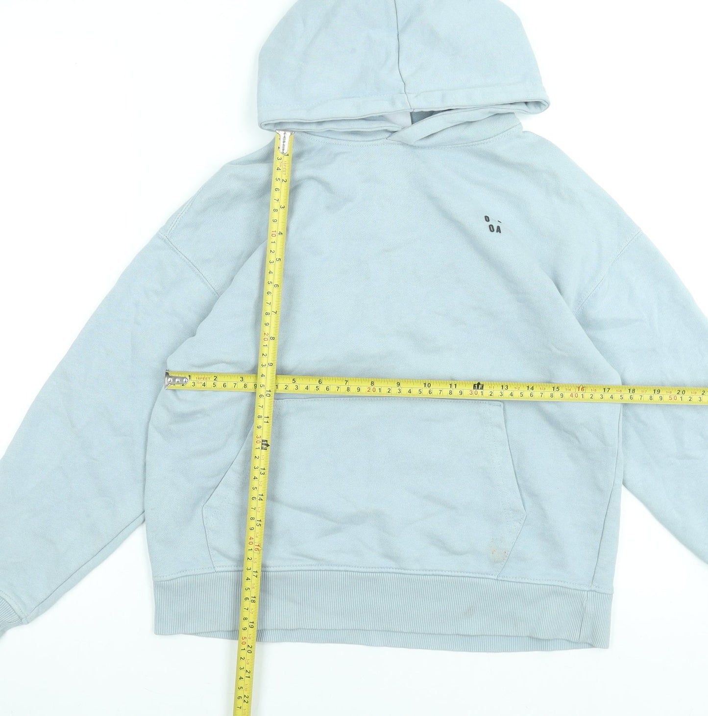 Zara Boys Light Grey Pullover Hoodie Size 11-12 Years Cotton Blend