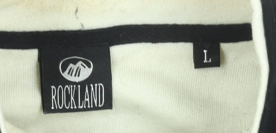 Rockland Men's Black 1/4 Zip Fleece Sweatshirt Size L