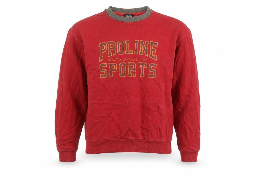 Proline Men’s Red Pullover Sweatshirt L Sports Graphic Vintage