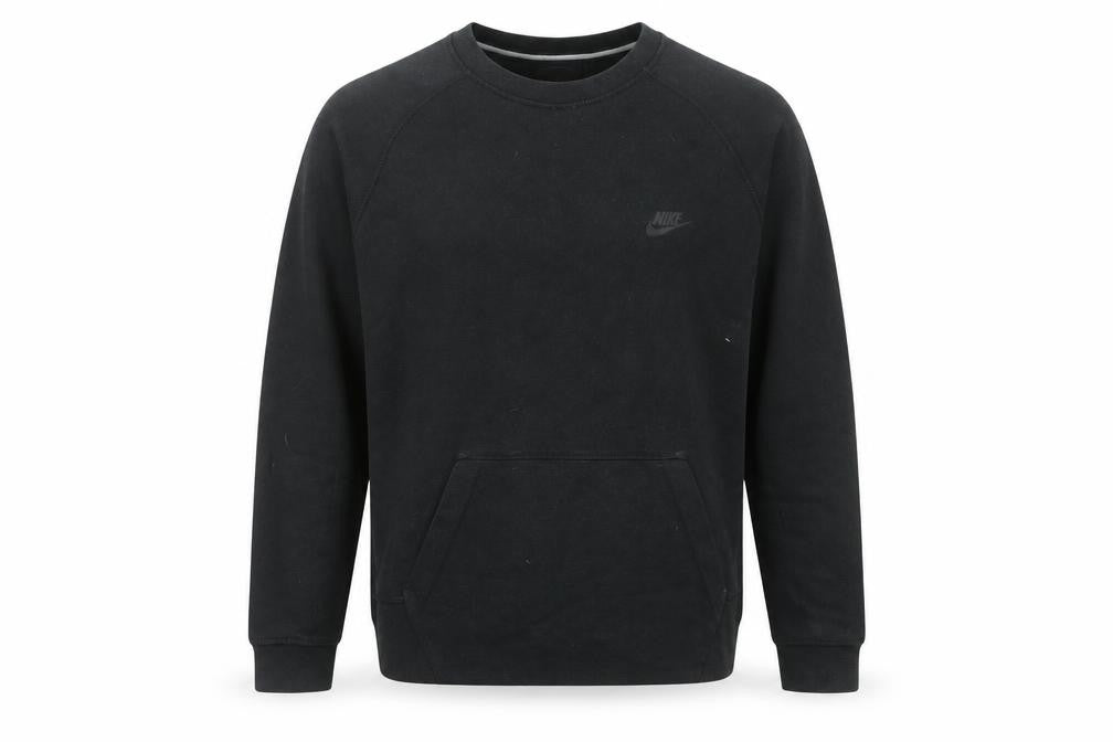 Nike Men's Black Pullover Sweatshirt M Regular Fit Crew Neck Fleece