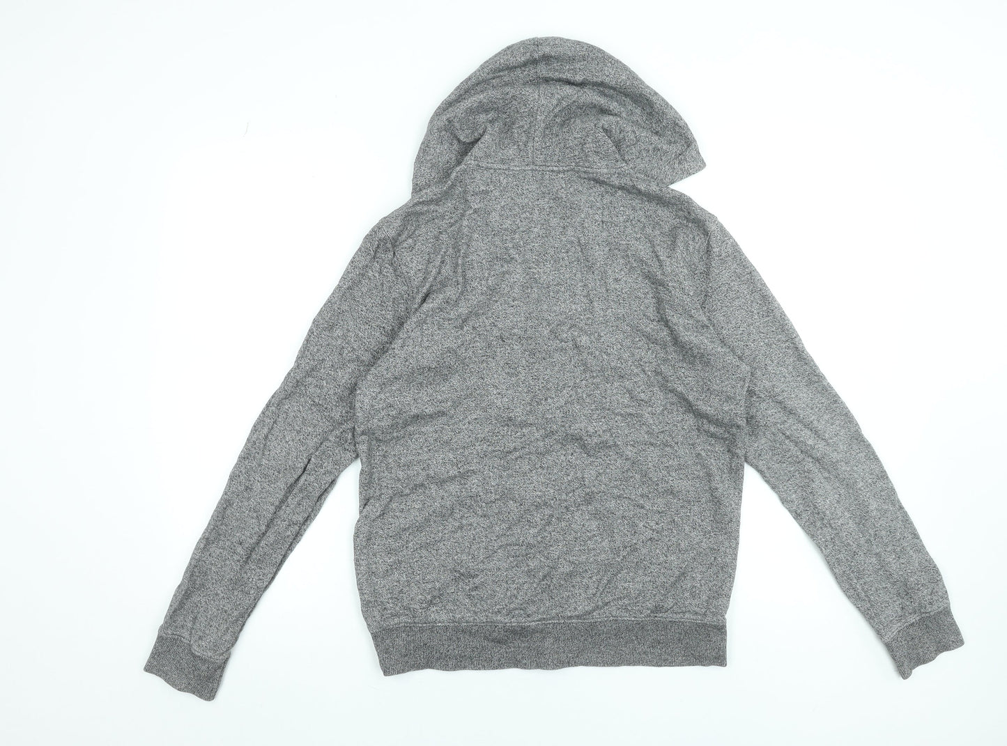 H&M Boys Grey Full Zip Hoodie 14 Years Cotton Casual Sweatshirt
