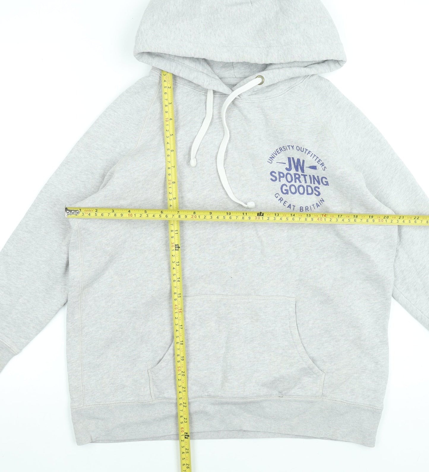 Jack Wills Women's Grey Pullover Hoodie Size 14 Cotton Blend