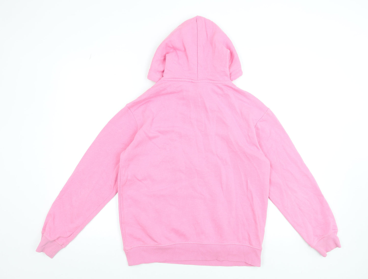 H&M Disney Pink Mickey Hoodie Women XS Pullover Long Sleeve Cotton Blend