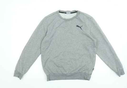 Puma Men's Grey Crew Neck Sweatshirt Small Classic Fit
