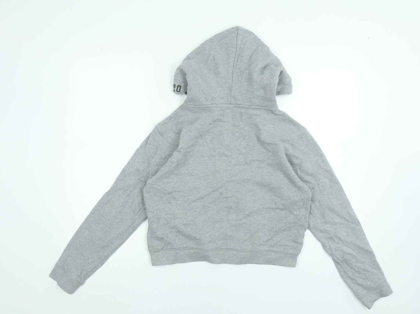 Replay Womens Grey Hoodie Medium Pullover Cotton Blend Casual