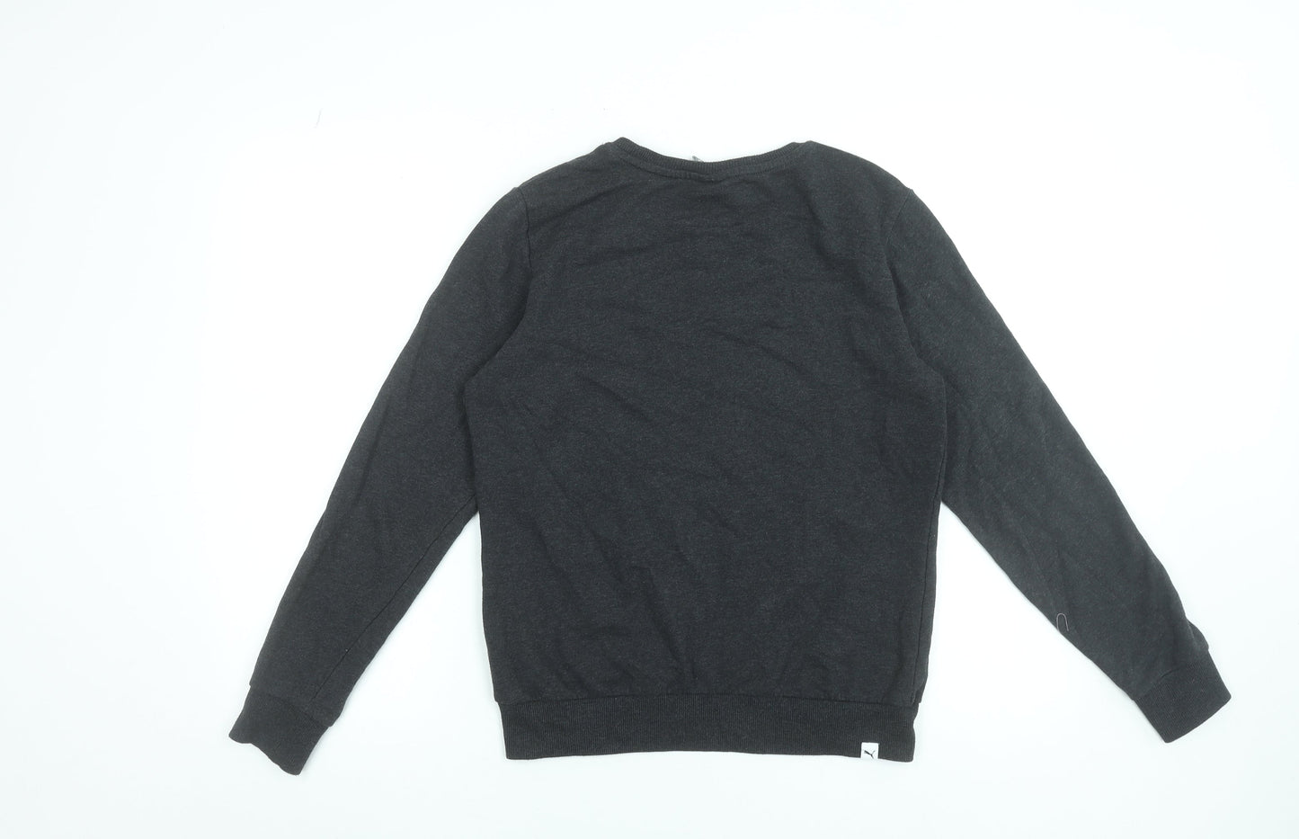 Puma Women's Black Crew Neck Logo Sweatshirt Size 12 UK