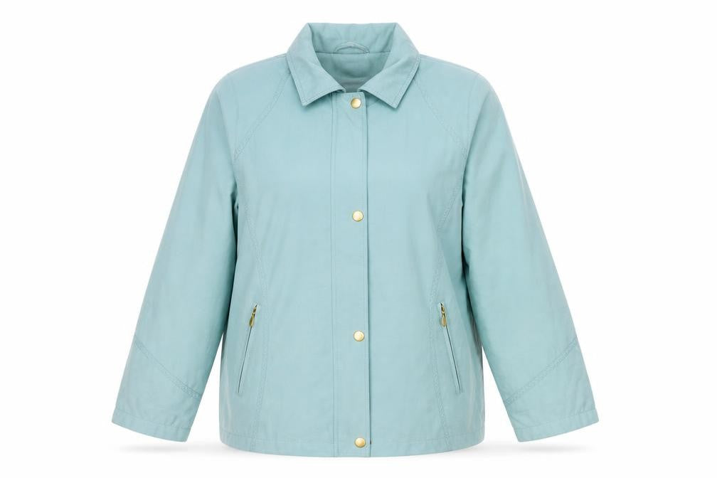 EWM Pure Classics Women's Teal Mid-Length Jacket Size 16 Polyester Nylon