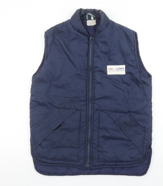 Tony Lee Men's Blue Insulated Full Zip Bodywarmer Vest Size 36