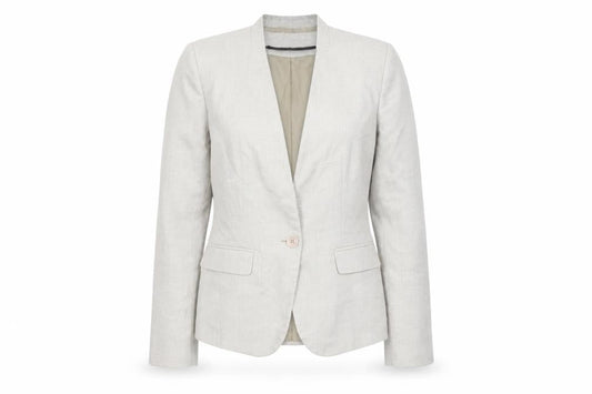 Zara Women Beige Slim Fit Single Breasted Blazer Size 10