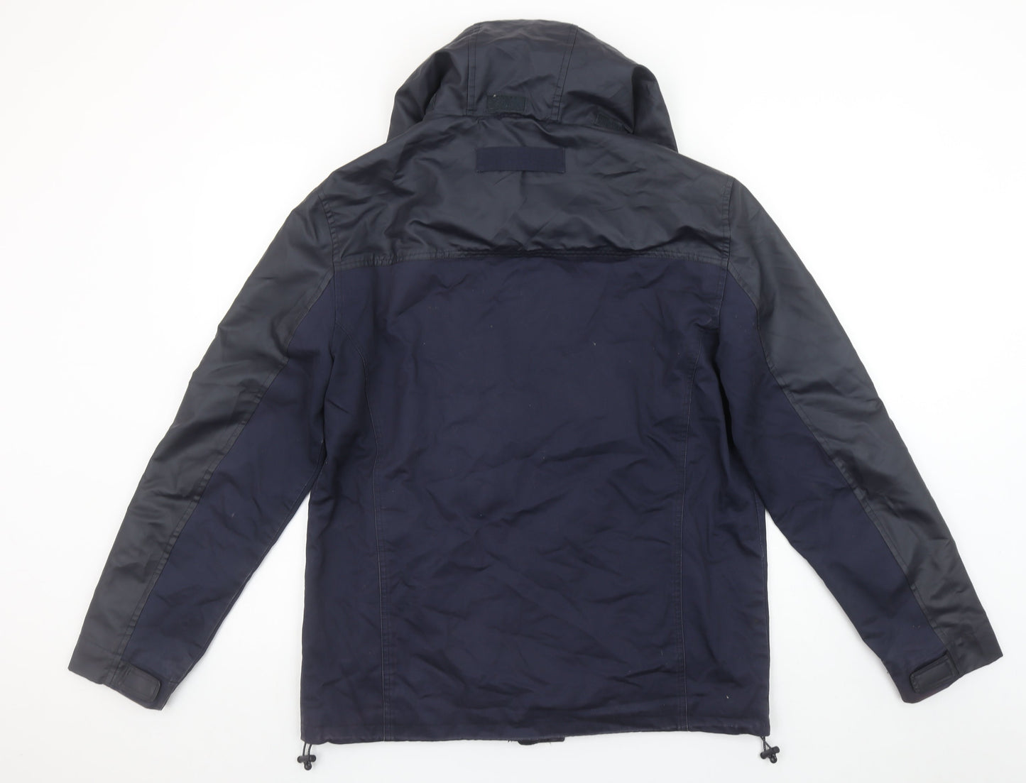 Maine New England Men's Navy Small Hooded Polyester Cotton Jacket