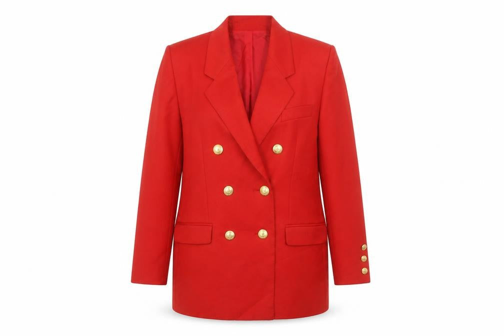Selfridges Women’s Red Wool Double-Breasted Blazer Size 10