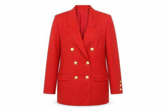 Selfridges Women’s Red Wool Double-Breasted Blazer Size 10