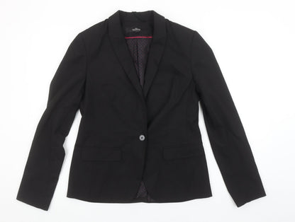 Next Women Black Tailoring Single-Breasted Blazer Size 10R