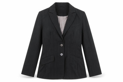 Next Womens Black Pinstripe Suit Jacket Size 12 Slim Fit