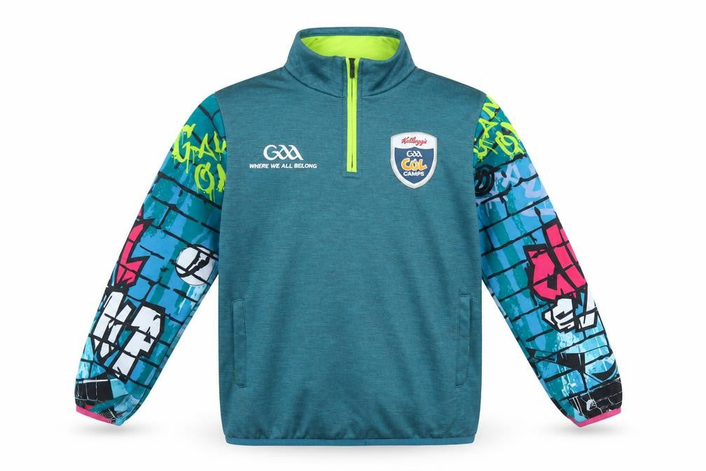 Azzurri Boys Blue GAA Kellogg's Cool Camps 1/4 Zip Pullover Sweatshirt 2 Years