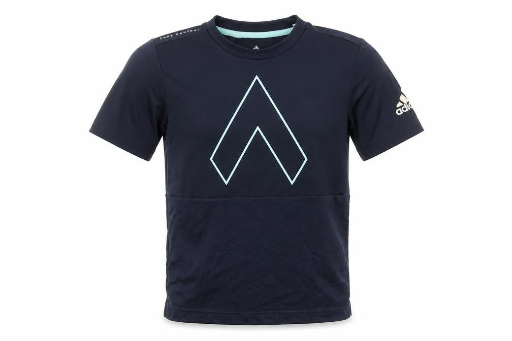 Adidas Boys Blue XS Climalite Sports T-Shirt Breathable Activewear Top
