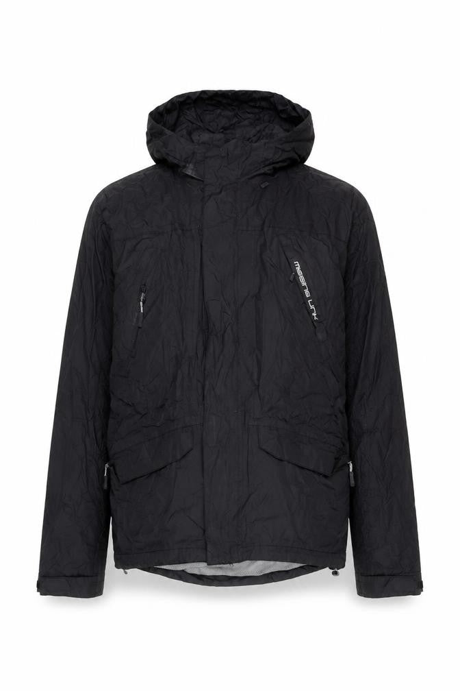 Missing Link Unisex Black S Hooded Windbreaker Jacket