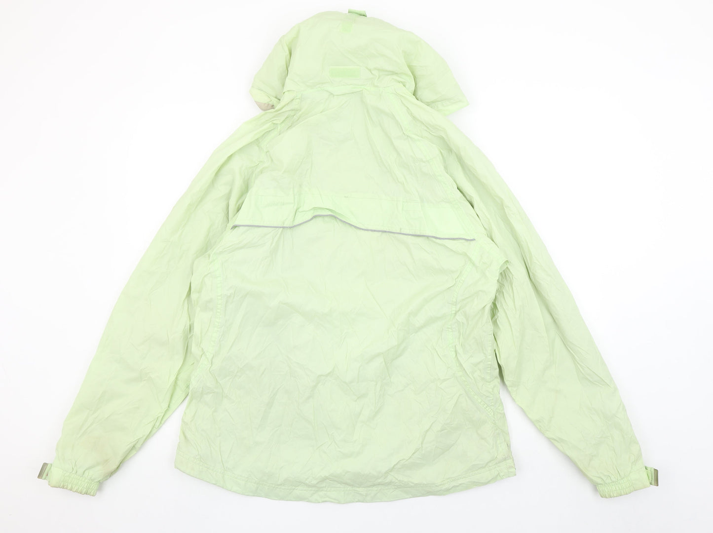 Icepeak Women's Green Hooded Rain Coat Jacket Size 14 Water Resistant