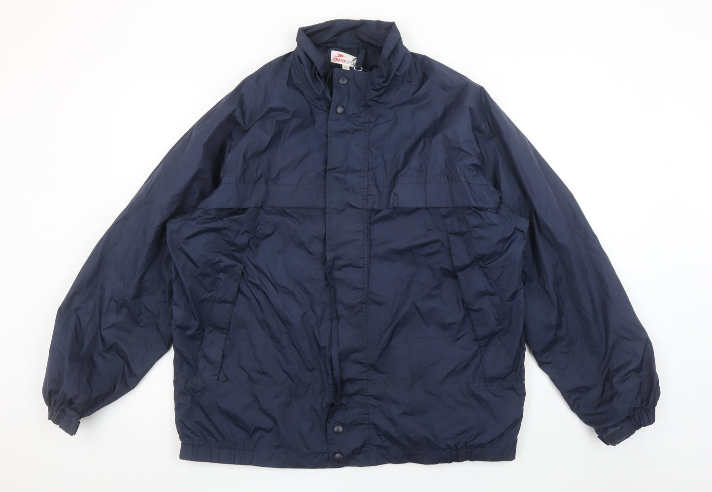 Crane Sports Men's Blue Medium Windbreaker Jacket Waterproof Lightweight
