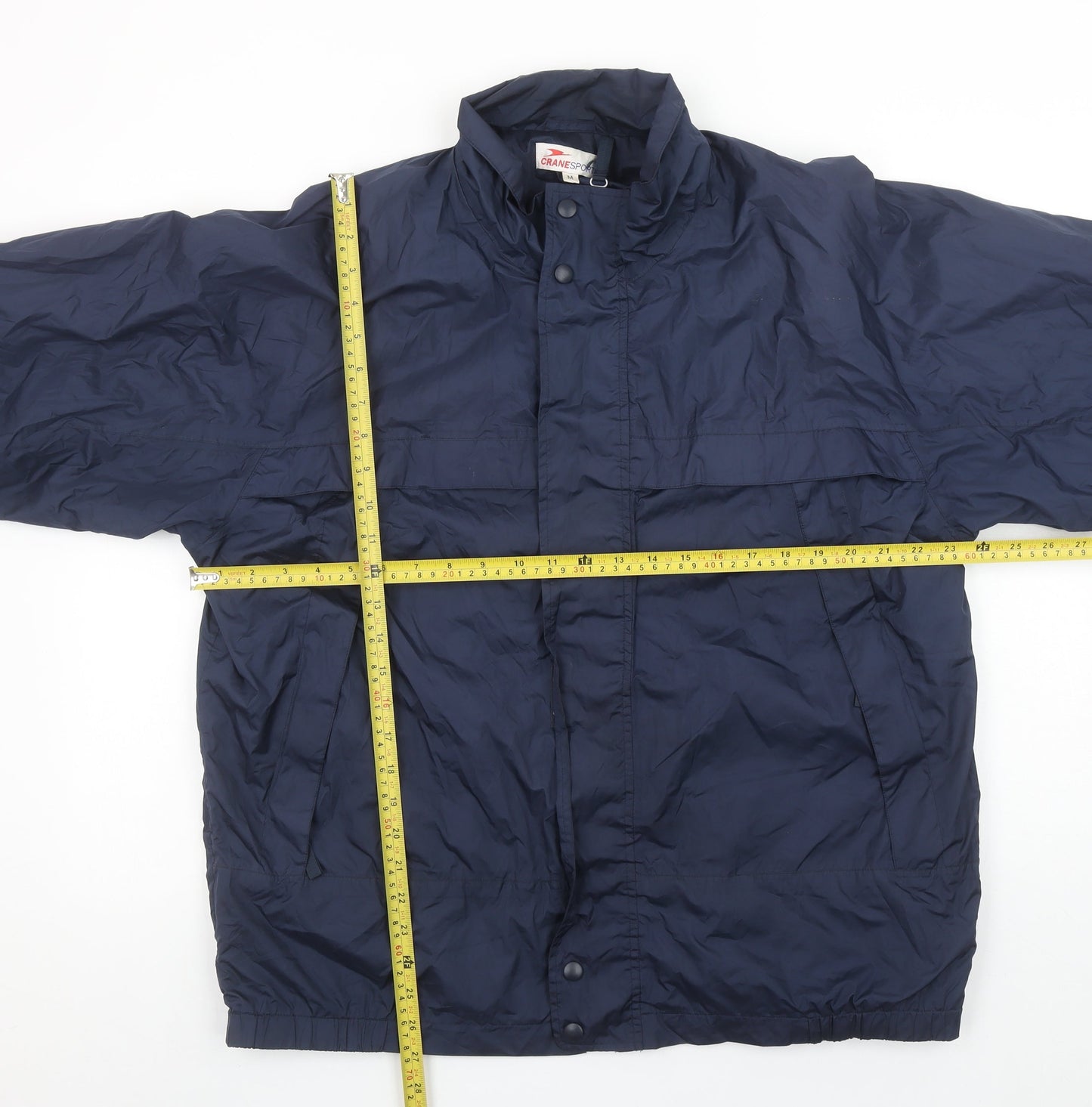 Crane Sports Men's Blue Medium Windbreaker Jacket Waterproof Lightweight