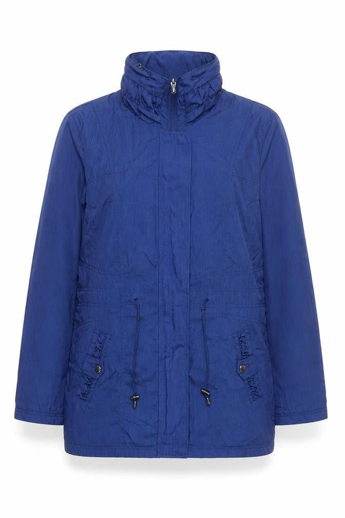 David Emanuel Womens Blue Anorak Jacket Size 14 Lightweight Full Zip