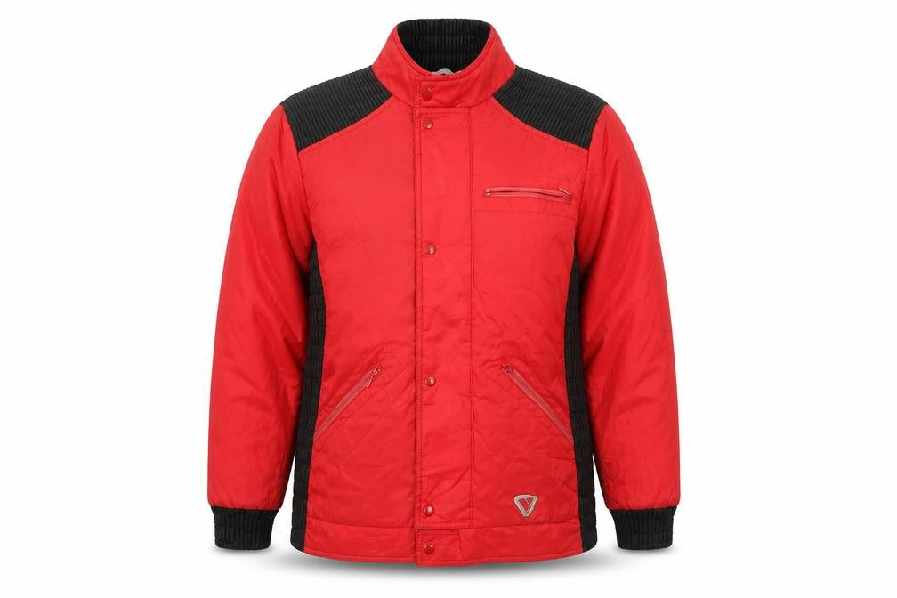 Vango Mens Red Nylon Retro Bomber Jacket Size 40 Outdoor Lined