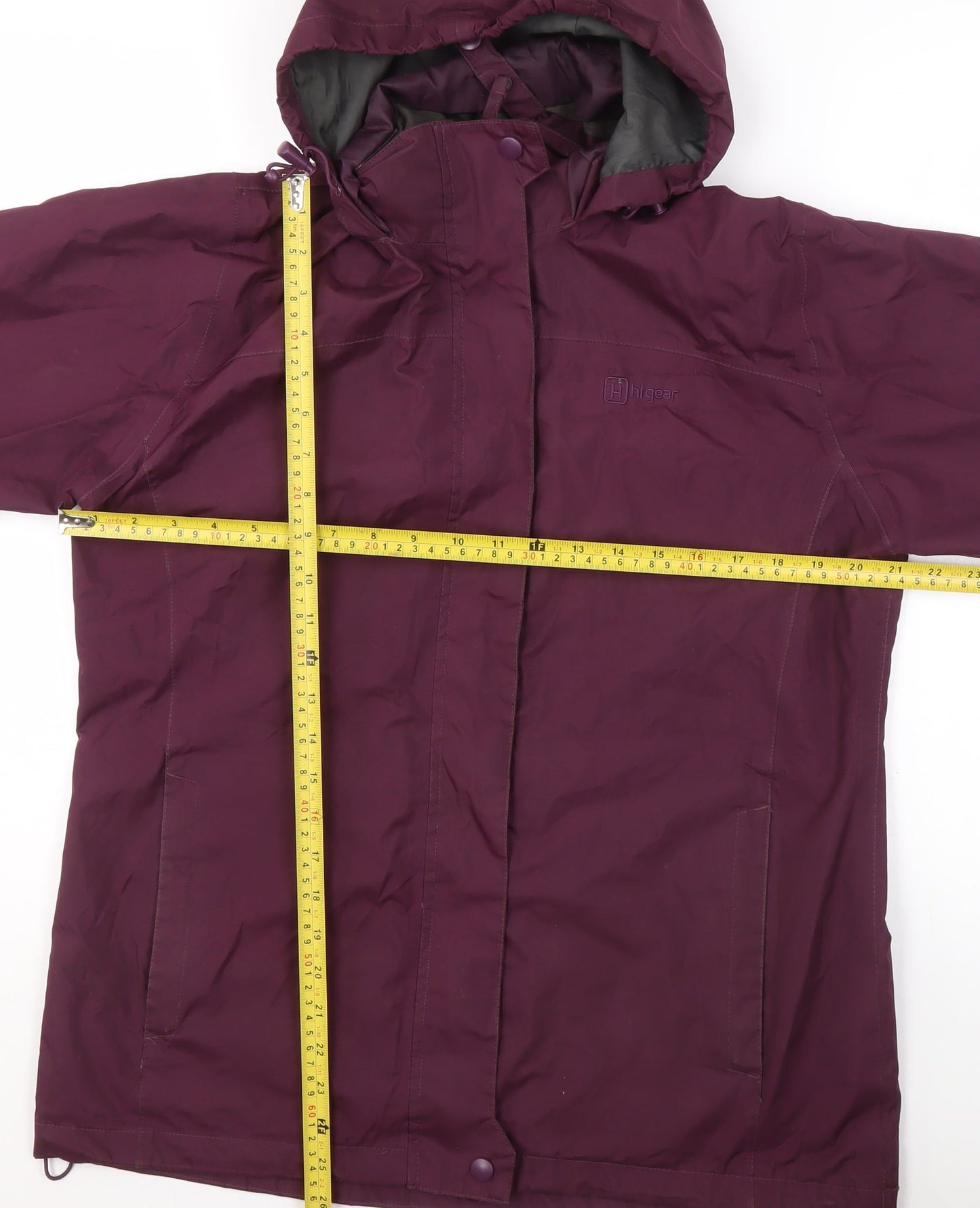 Hi Gear Womens Purple Waterproof Hooded Parka Jacket Size 12