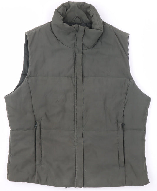 Moto Jeanswear Women's Green Padded Puffer Waistcoat Size 12