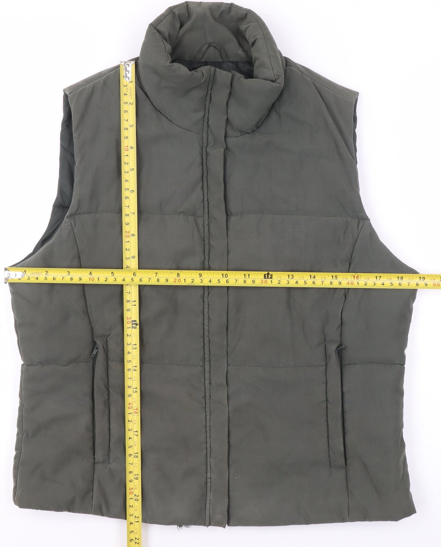 Moto Jeanswear Women's Green Padded Puffer Waistcoat Size 12
