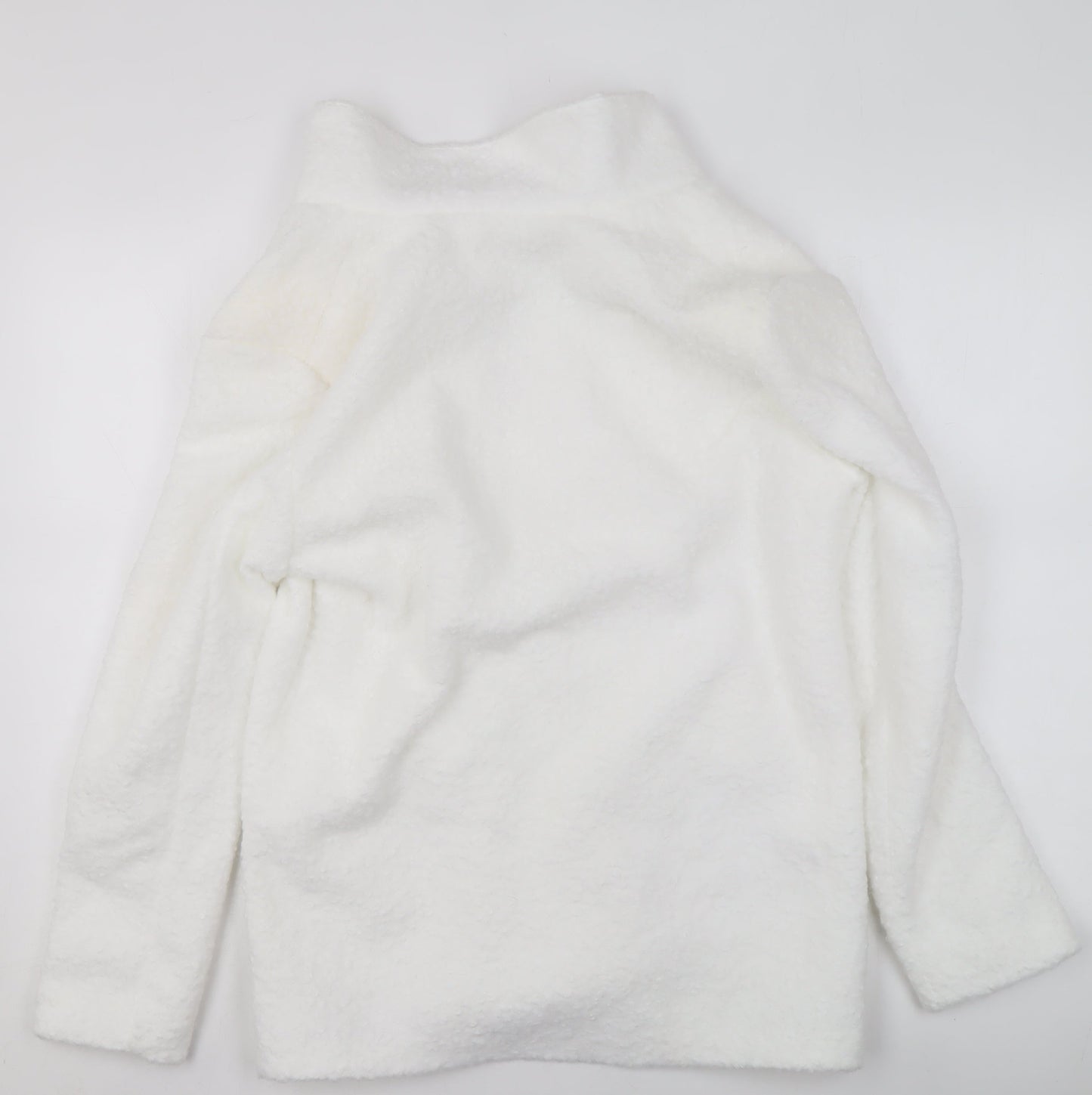 PrettyLittleThing Women’s White Polyester Mid-Length Coat Size 4
