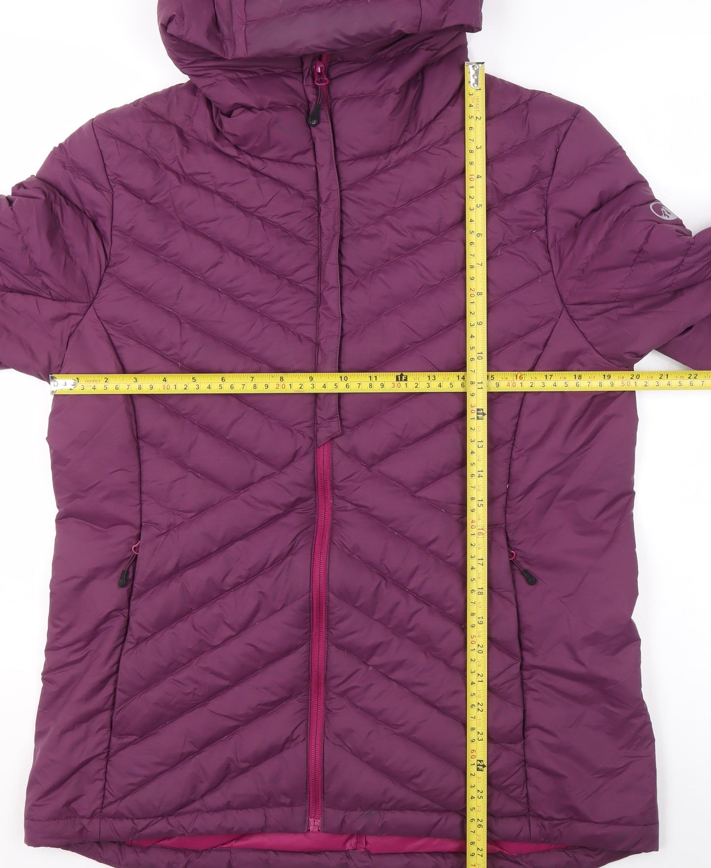 Mountain Ridge Womens Purple Size 14 Quilted Hooded Puffer Jacket
