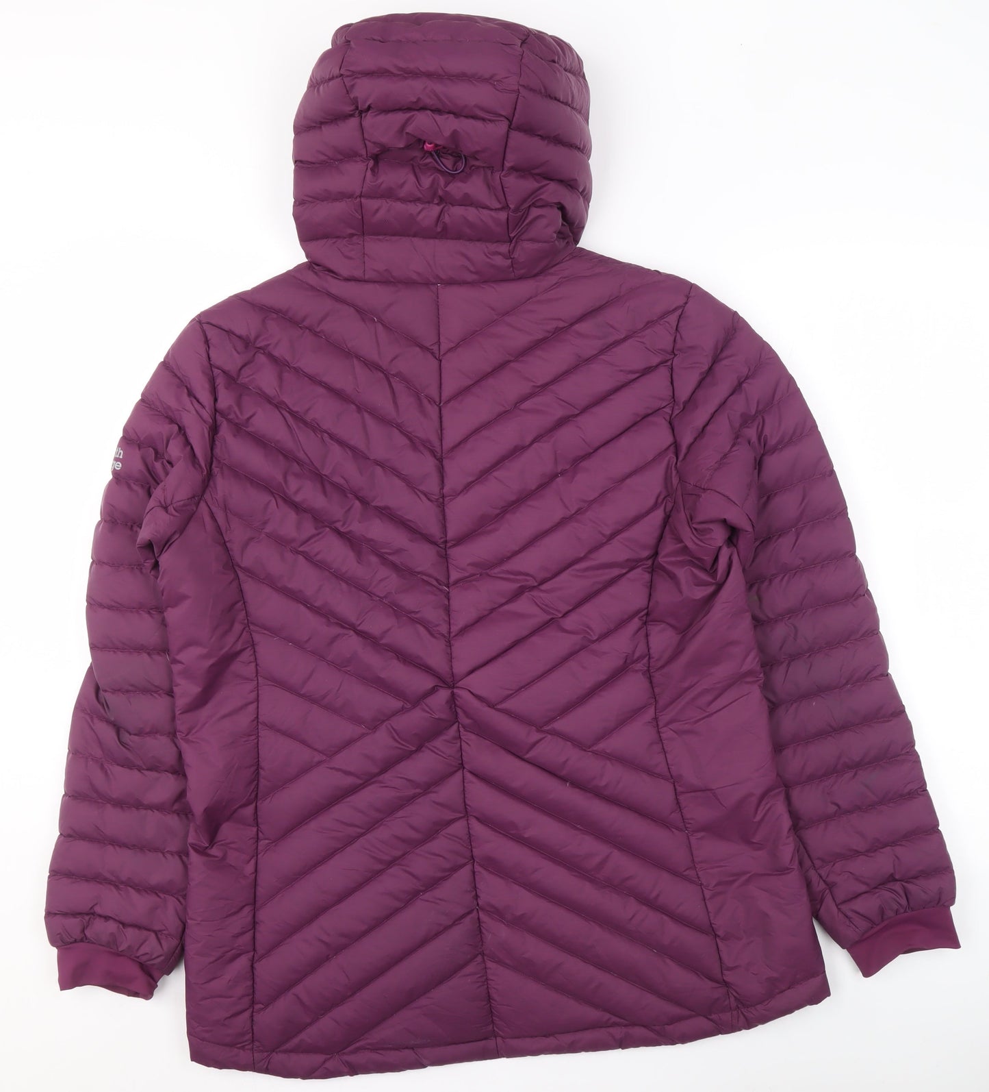 Mountain Ridge Womens Purple Size 14 Quilted Hooded Puffer Jacket