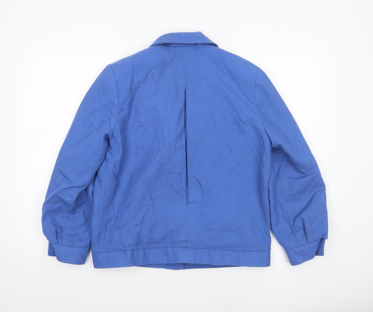 Pitlochry Womens Blue Wool Blazer Jacket Size 7 Classic Style