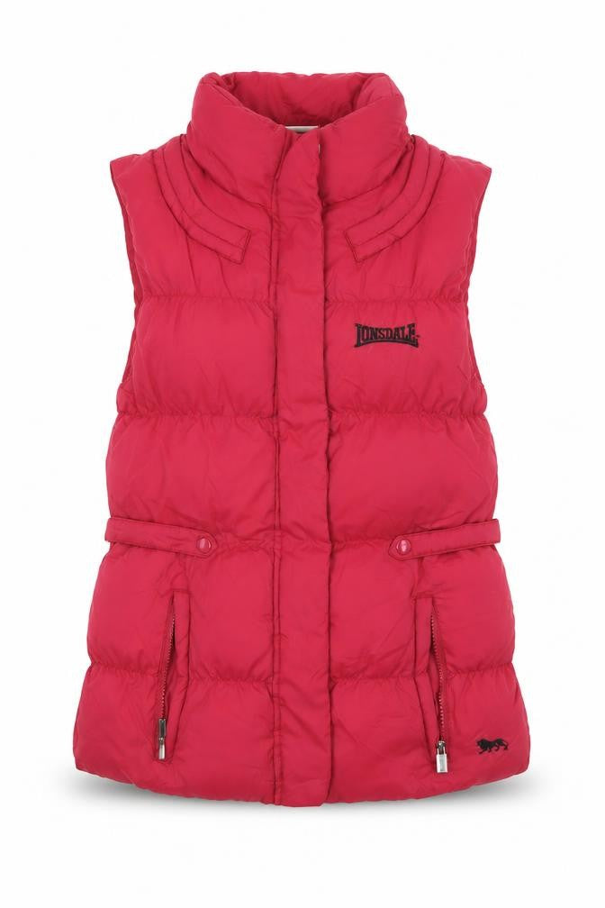 Lonsdale Women Red Padded Puffer Waistcoat Size S