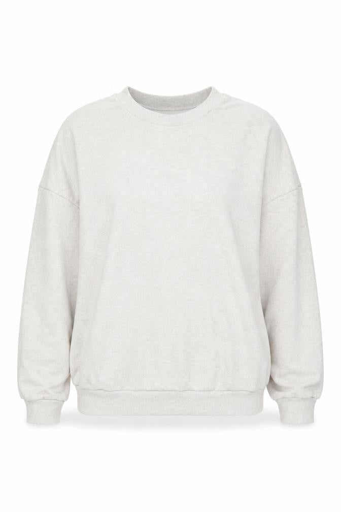 PRETTYLITTLETHING Women’s Beige Graphic Pullover Sweatshirt UK 6