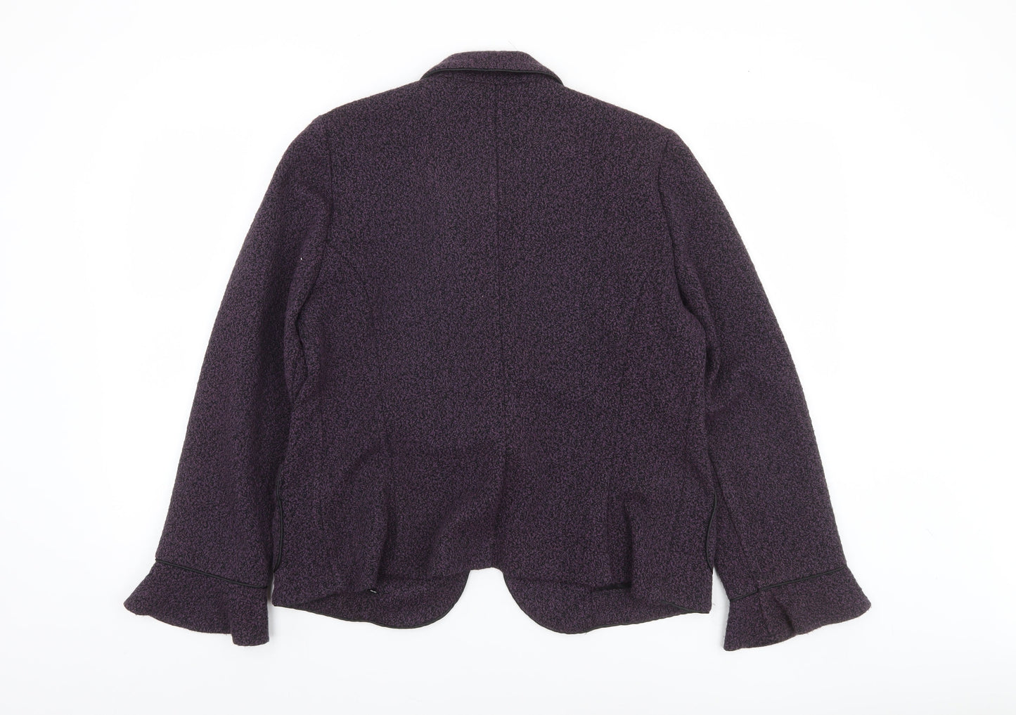 Roman Originals Women's Purple Knit Blazer Jacket Size 16