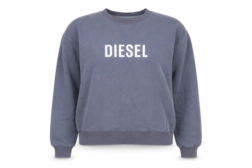 Diesel Women's Blue Crew Neck Pullover Sweatshirt Size S